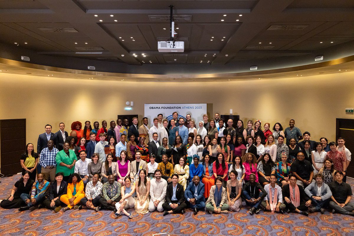 Beverly Ndifoin (@ndifoinbeverly) on Twitter photo Highlights of our time together with <a href="/BarackObama/">Barack Obama</a> & fellow #ObamaLeaders in #Athens last week.
We shared in our joys & sorrows & circled back to joy, knowing as leaders, we may not get everything done, but we would have left the door a little wider than we met it. Highlights of our time together with <a href="/BarackObama/">Barack Obama</a> & fellow #ObamaLeaders in #Athens last week.
We shared in our joys & sorrows & circled back to joy, knowing as leaders, we may not get everything done, but we would have left the door a little wider than we met it.