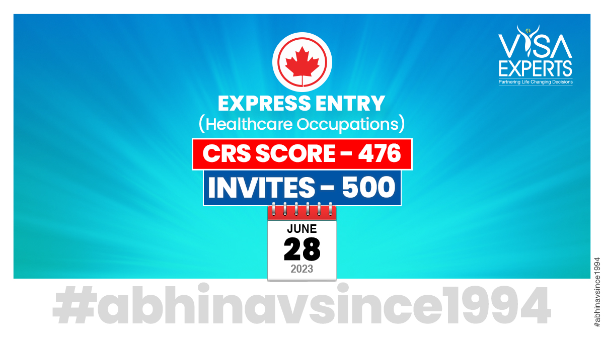VisaExperts_'s tweet photo. Canada's historic category-based Express Entry draw invites 500 healthcare professionals

For more information call us at +91-8595338595 

#expressentry #expressentrydraw #categorybaseddraw #expressentrycanada #canadaexpressentry #healthcare #abhinavsince1994 #visaexperts https://t.co/Vp4CZwgYe4