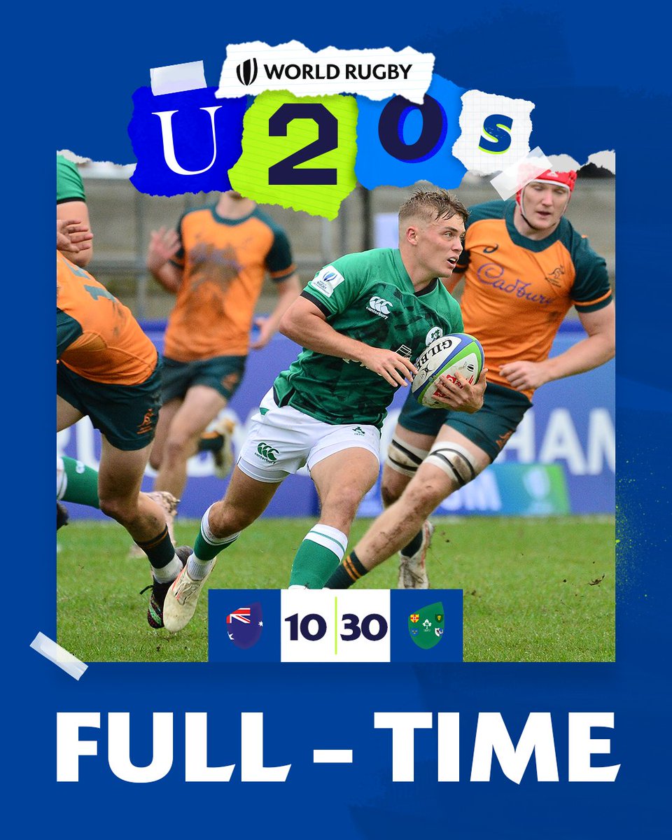 A first win in this championship for @IrishRugby! ☘️
 
#WorldRugbyU20s