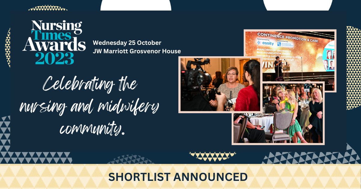 NursingTimes's tweet image. The shortlist for the Nursing Times Awards 2023 has been announced! Take a look at our finalists - ow.ly/T2N650P03o0