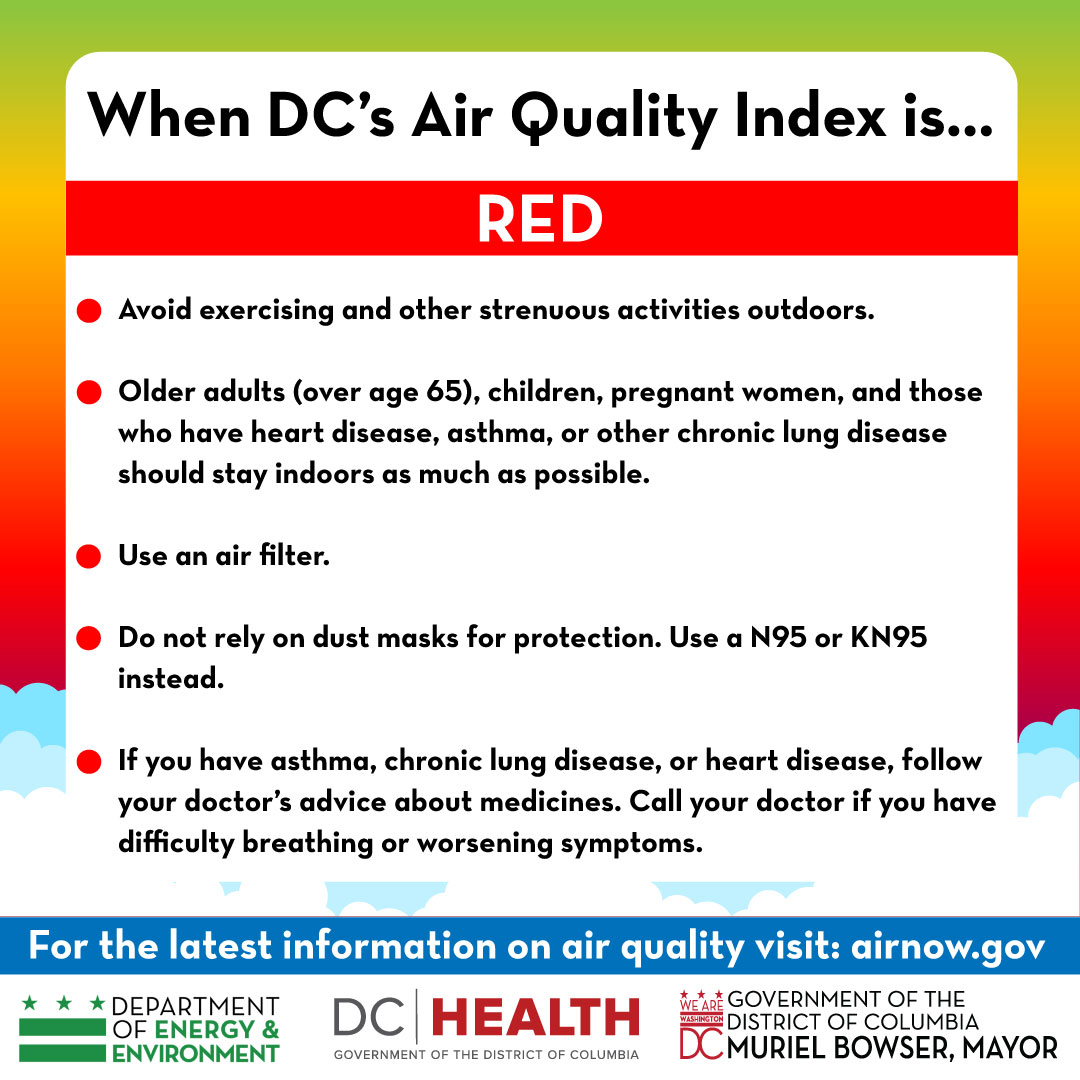 A Code Red air quality alert has been issued for today, June 29, 2023. This means very poor air quality is expected, which may be unhealthy for people with heart or lung disease, older adults, children and teens. Reduced visibility is expected. (1/3)