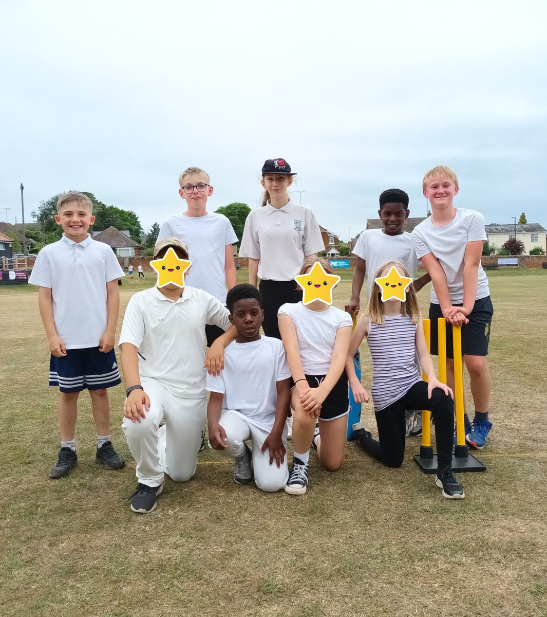 PrimaryBeaumont's tweet photo. We are so proud of our Year 5/6 Cricket Team who took part in an inter-school tournament at Hadleigh Cricket Club on Tuesday and came a marvellous 2nd place! They showed great team work and represented our school brilliantly. Well done to you all! 🏏 https://t.co/tei2wnpdXb