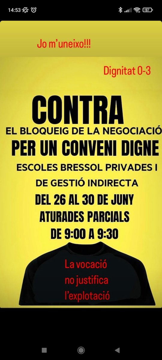 Protesta de les treballadores d'El Petit Corb aquest matí a #Corbera, emmarcada en unes jornades de lluita per un conveni digne. Cal un conveni digne i específic per les escoles bressol municipals. Celebrem tenir unes educadores organitzades i mobilitzades!