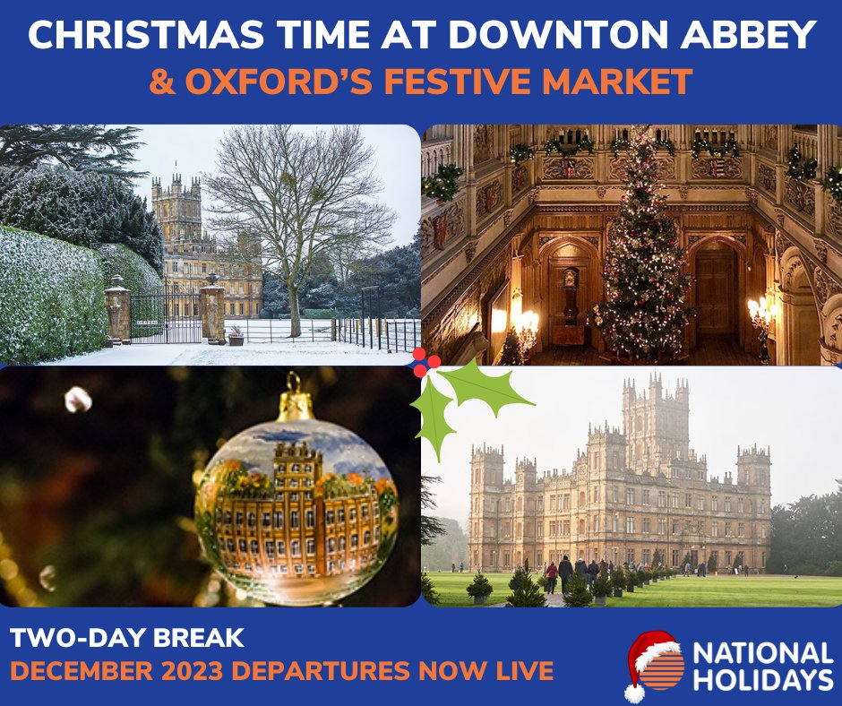 You asked for a Christmas Time at #DowntonAbbey break and we listened. 
Book now: nationalholidays.com/events/tv-and-…
#HighclereCastle is a stunning place to visit all year round, but we think it’s particularly magical during the lead up to Christmas.