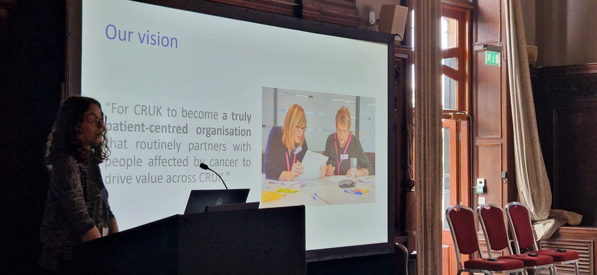Anne-Sophie Klekzewski kicks off #PatientInvolvement session at #CRUKAllFellows meeting. 

<a href="/CR_UK/">Cancer Research UK</a>'s vision is "...to become a truly patient-centred  organisation partnering with people affected by cancer"

<a href="/CRUKresearch/">Science and Innovation at Cancer Research UK</a> <a href="/clare_turnbull/">Clare</a>