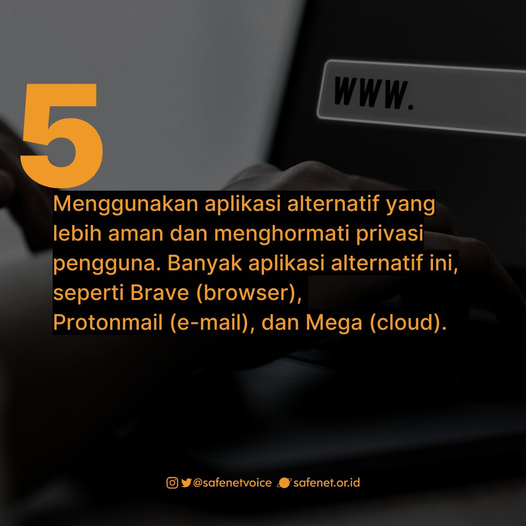 safenetvoice's tweet photo. Kelima, gunakankah aplikasi atau layanan yang lebih aman. Contoh, daripada pakai Office bajakan, cobalah pakai https://t.co/sFhJKNQrbX. Fungsi sama, tetapi keamanannya lebih cihuy!
Banyak lagi layanan lainnya.
#Digsec #AmanBerinternet https://t.co/5zTx6JGrto