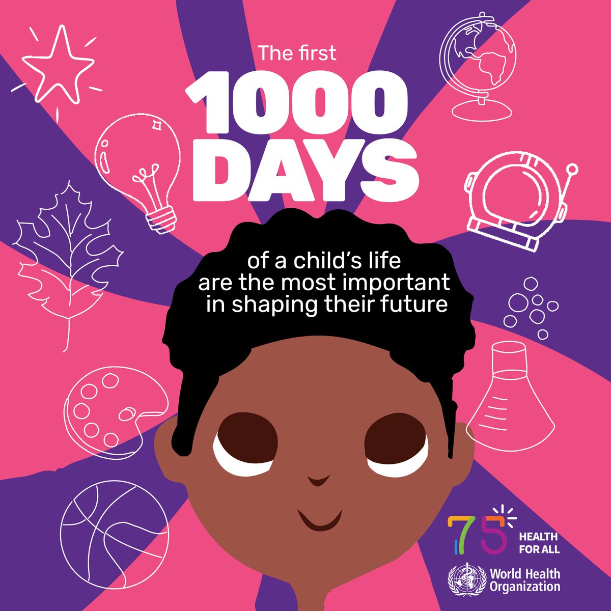 WHO's tweet photo. A new report from WHO &amp; @UNICEF calls for greater attention and investment in children’s vital first years.

The period up to the age of 3 – when the brain grows fastest – provides a critical window to improve lifelong health and well-being https://t.co/VA6u4Cmu33 https://t.co/U913TwYHk5