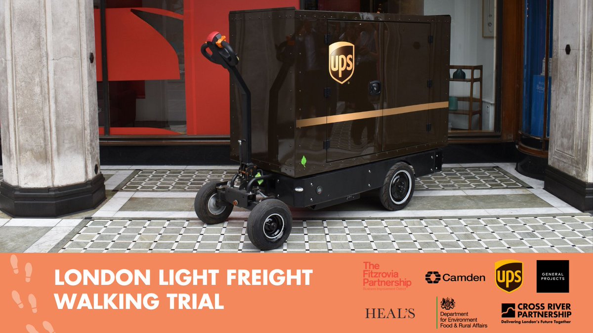 UPS_UK's tweet image. Have you heard about UPS’s first walking freight trial on public land? 📦🚶
Delivered in collaboration between @UPS, @CamdenCouncil, @DefraGovUK, @FitzPartnership, @Heals_Furniture, @CrossRiverPship! Find out more ➡️ spr.ly/6016PDVsC