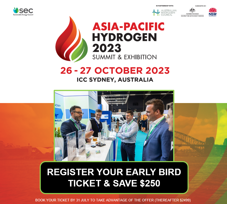 Asia-Pacific Hydrogen 2023 (@apachydrogen) on Twitter photo Have you registered your ticket for #APACHydrogen2023 yet? Book by 31 July to SAVE $250.
The Summit & Exhibition <a href="/ICC_SYDNEY/">ICC Sydney</a>, also features a FREE ticket with access to the Exhibition and H2 Tech Series.
🎟️Tickets: bit.ly/3mFLYrv
📕Brochure: bit.ly/3ZxwxQt Have you registered your ticket for #APACHydrogen2023 yet? Book by 31 July to SAVE $250.
The Summit & Exhibition <a href="/ICC_SYDNEY/">ICC Sydney</a>, also features a FREE ticket with access to the Exhibition and H2 Tech Series.
🎟️Tickets: bit.ly/3mFLYrv
📕Brochure: bit.ly/3ZxwxQt