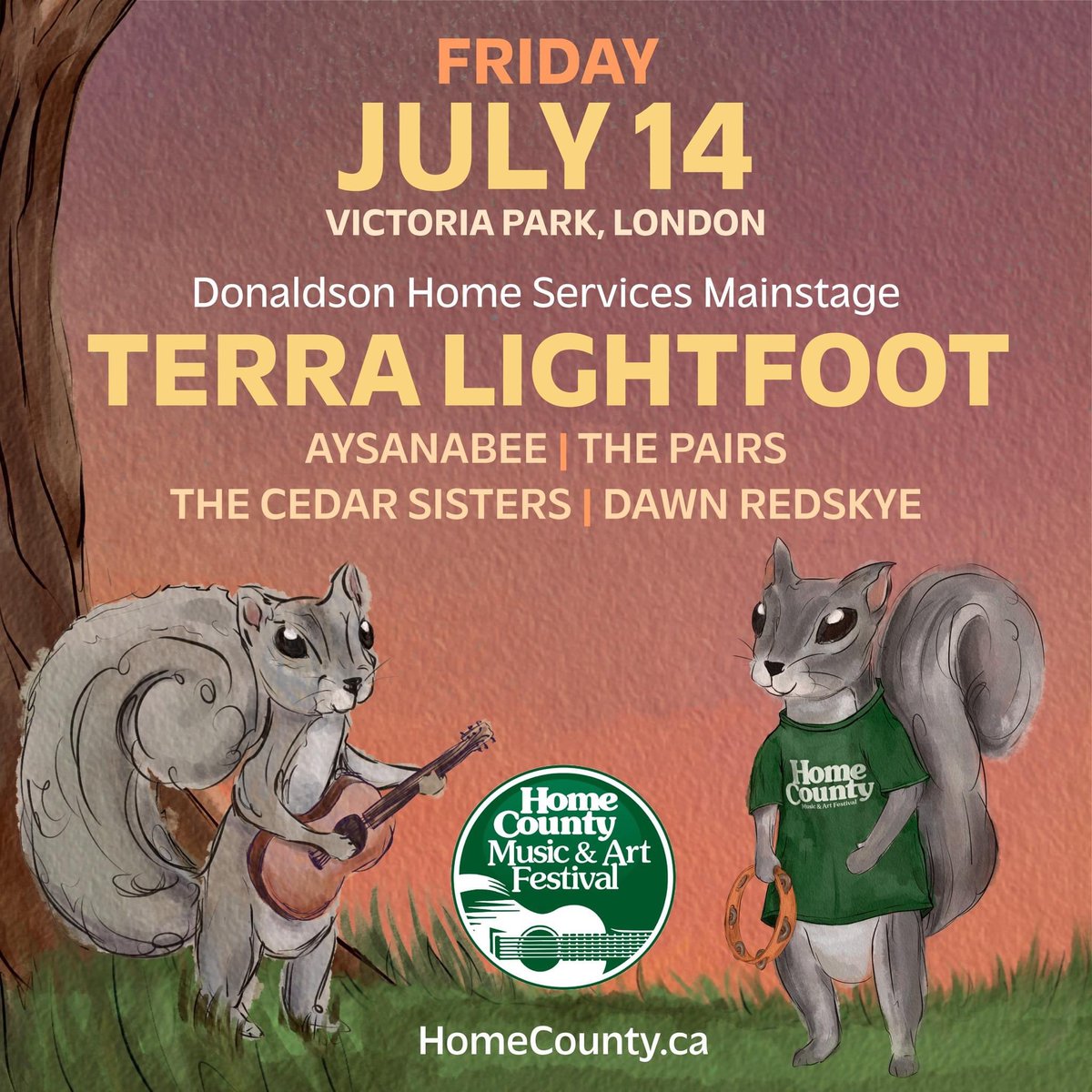 Hope to see you there! <a href="/HomeCountyFest/">Home County</a> 👯‍♀️💜 🐿️ 🎶 ✨