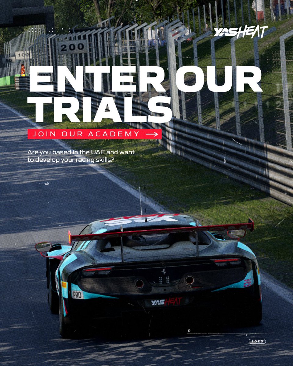 Are you a UAE resident and want to develop your sim racing skills? We have the Academy just for you! 

Enter our trials now - there's only one week remaining before sign-ups close! 🙌

How to sign up! ⬇️
💻 yasheat.com/academy

#BringTheHeat