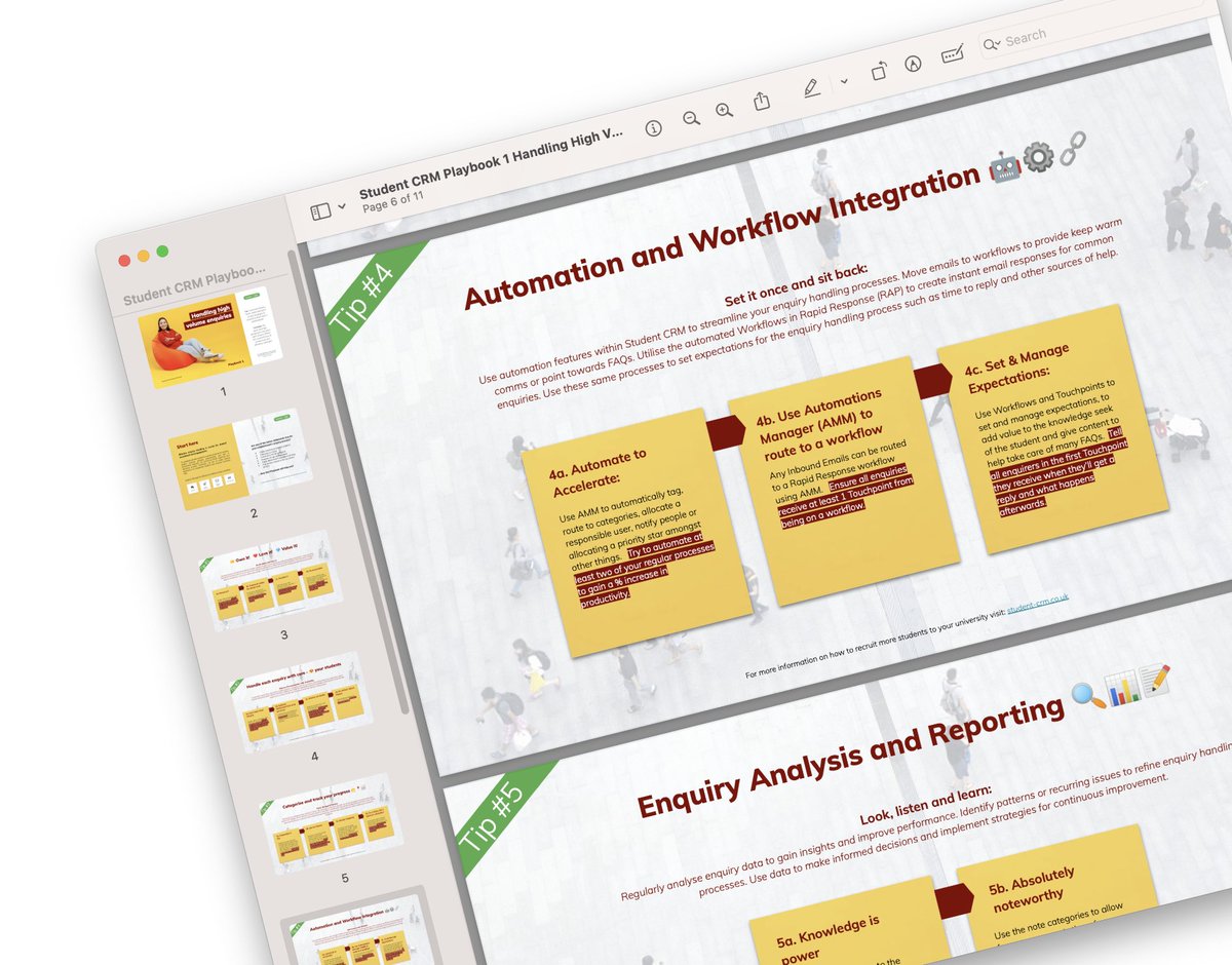 StudentCRM's tweet photo. 📣 Attention, UK University Student Recruitment Officers! 🎓🏫 Download this data-driven gem 💎 - the "Handling High Volume Enquiries" Playbook 📘✨ https://t.co/VUcT2qHZdt

Harnesses insights derived from millions of genuine student recruitment actions. https://t.co/6hflQt0Akg