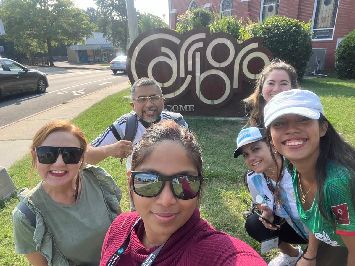 Scavenger Hunt. 🏃‍♂️🚶‍♀️🏃‍♀️🧗‍♂️🚶‍♂️🧗‍♀️ <a href="/ParticipateLrng/">Participate Learning</a> Fun time exploring historical/cultural sites.
Teams 1 &amp; 2 from 🇦🇷 🇨🇱 🇲🇽 🇹🇹 downtown  Carrboro and Chapel Hill during #PLOrientation
#UnitingOurWorld
<a href="/Argentina/">🇦🇷 Selección Argentina ⭐⭐⭐</a> 
<a href="/Chile/">Christian E</a> 
<a href="/Mexico/">México</a>
@TrinidadandTobago