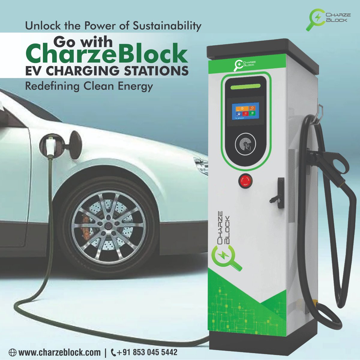 Unleash Sustainability's Power. 
#ev #electricvehical #charger #supercharged #evcharger #evcharging #evchargingstation #evchargingsolution #SmartCharging #goelectric #gogreen #EVowners #DCcharger #accharger #ConnectwithCharzeBlock #evstation #greenbusiness #cleanenergy #ChargeUp