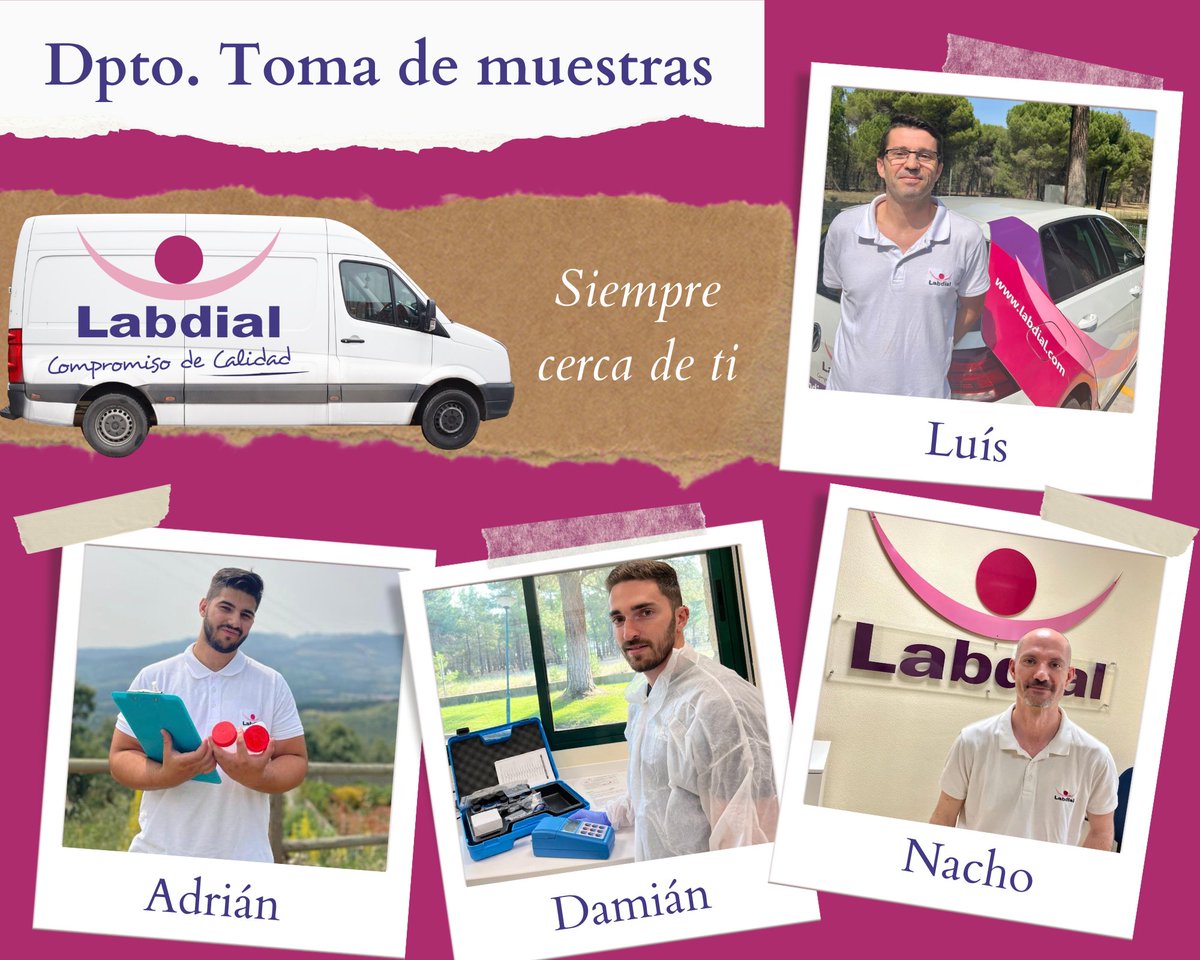 Labdial2008's tweet image. El primer paso para garantizar la fiabilidad de un #resultado analítico es hacer un correcta toma de muestra. Por ello, ofrecemos un servicio diferenciador a nuestros clientes de toma de muestras, y hoy queremos presentaros al equipo que lo forma 👉.
#seguridadalimentaria