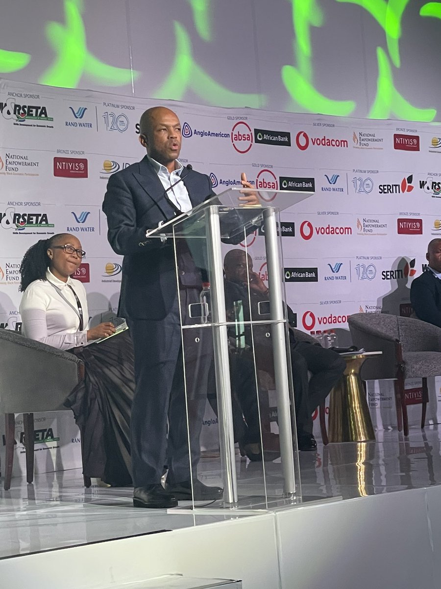 Group CEO of Rand Water Mr. Mosai articulating the state of security of water and the sustainability of the current water value chain at the Black Business Council Benoni this afternoon. <a href="/Rand_Water/">Rand Water</a> <a href="/METROFMSA/">METROFM SABC</a> <a href="/SABCNews/">SABC News</a> <a href="/eNCA/">eNCA</a> <a href="/BlackBCouncil/">BlackBusinessCouncil</a> @SAfmnews <a href="/702/">702</a>