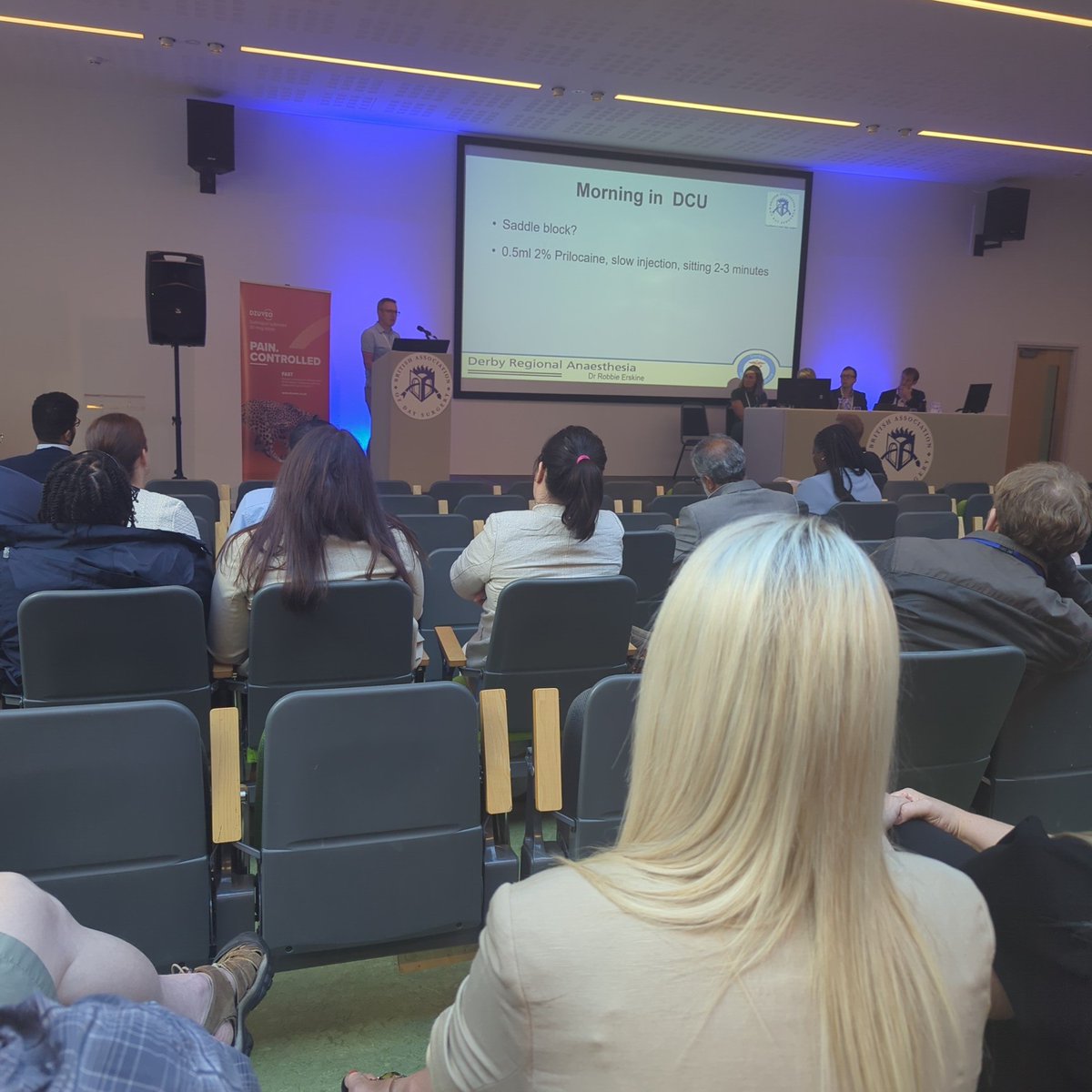 Dr Robbie Erskine talking at #BADS2023 on the Walking Spinal..
