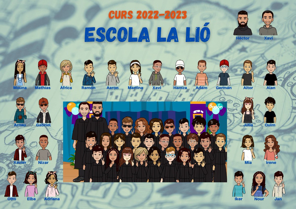 Aquí us deixem L’ Orla d'avatars dels alumnes de 6è. Què tingueu molta sort en el vostre camí! #somlalió