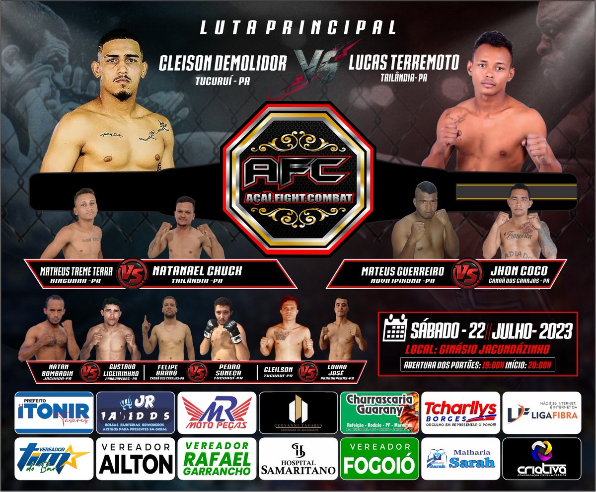 Açai Fight dia 22 de julho