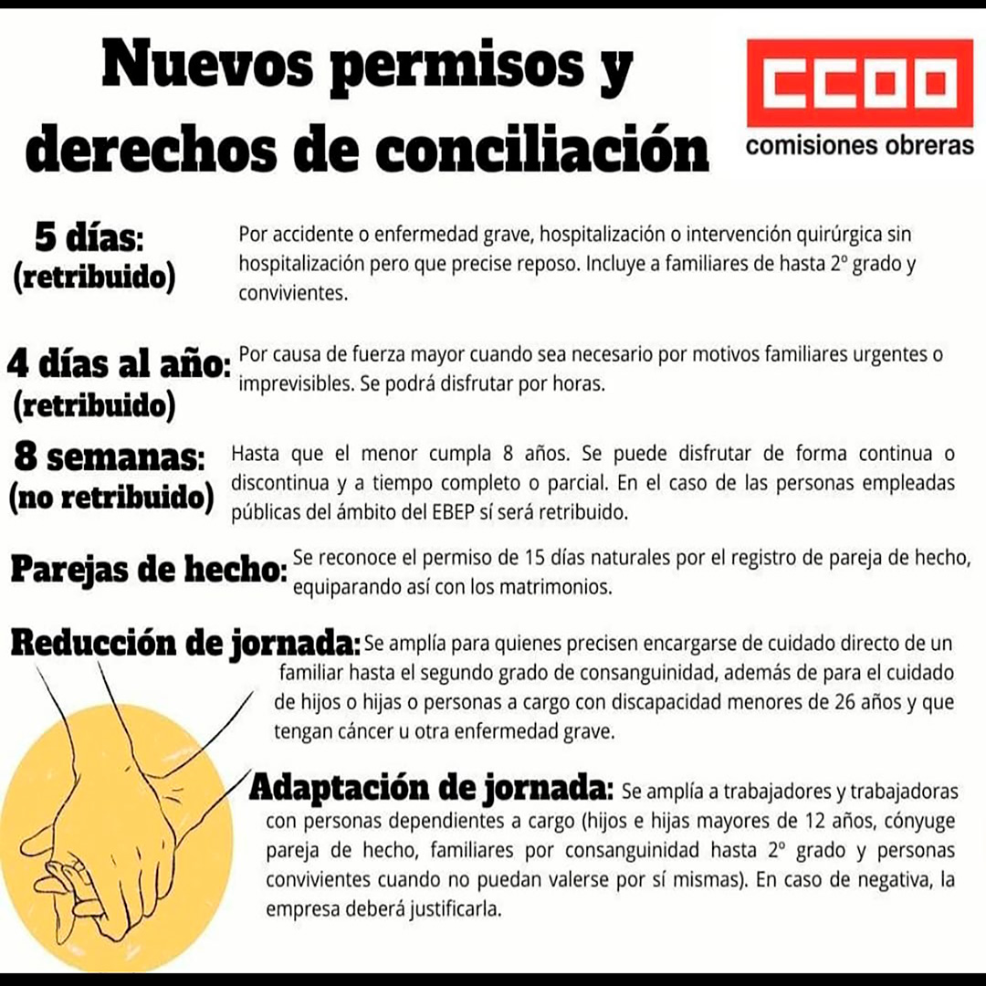 fsc_mar's tweet photo. 📢 Ya tenemos aquí los nuevos #permisos y #derechos de #conciliación publicados a 29 de Junio de 2023 en el BOE núm. 154 y entrados ya en vigor.
#ccoo #fscccoo
#fscsectormar
#ccoocatalunya https://t.co/h21DdlBPiM