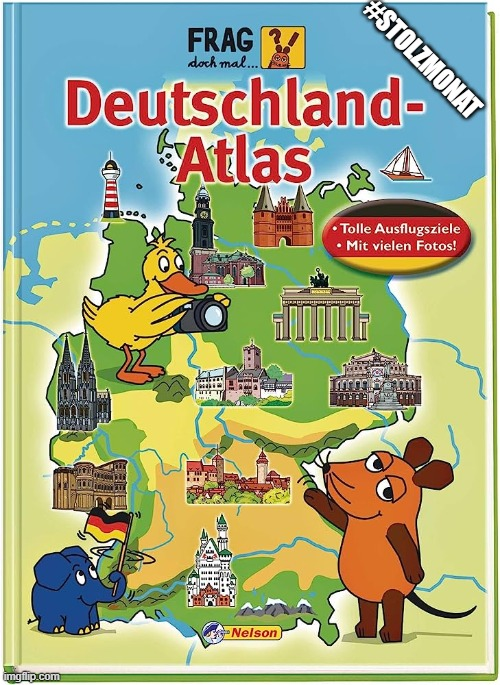 Ob Käselöcher, Atomkraft oder der höchste Kirchturm Deutschlands.. 
- die Maus und ihre Lach-und Sachgeschichten sind eine deutsche Institution! 😃

Wir sind stolz auf die Maus! 

#stolzmaus #stolzmonat 🖤❤️💛