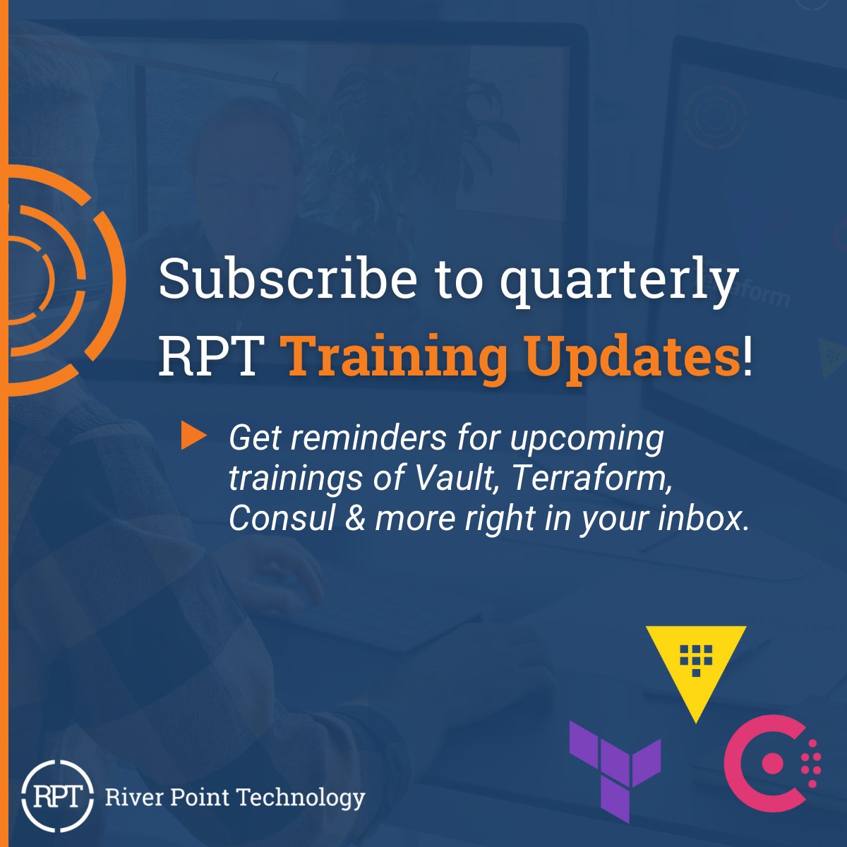 hoosierITguy_'s tweet photo. Click the link to subscribe! Every quarter, RPT shares our training calendar for #Hashicorp's #Terraform. #vault. &amp; #Consul, tips from the experts, and much more!

https://t.co/8dfRezQBVr

#training
#devops
#devsecops
#cloudsecurity https://t.co/0DPzHbd6YB