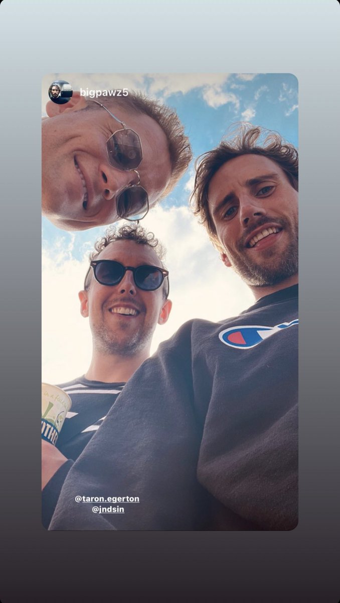 Taron’s Instagram Story posted on 28th June 2023 (via ig: taron.egerton)