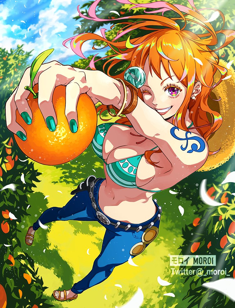 ナミを描きました🍊
Nami from ONE PIECE.

#ONEPIECE #ワンピース