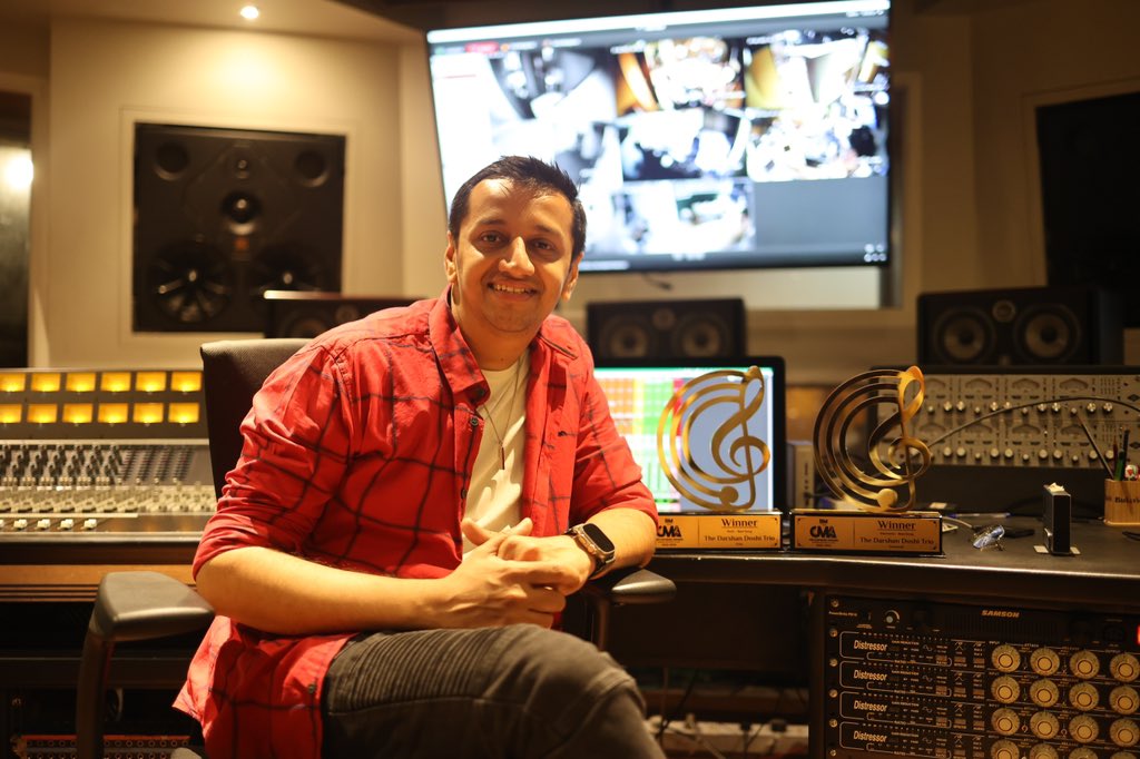 dddrums's tweet photo. Thank you Clef awards for honoring 2 songs by The Darshan Doshi Trio. ‘Pulse’ Best Rock Song & ‘Everybody Live’ Best Electronic song - produced by @hashbass #Rickraj #TonyGrey #JohnPaul #CMA2023 https://t.co/CjWagXmPiK