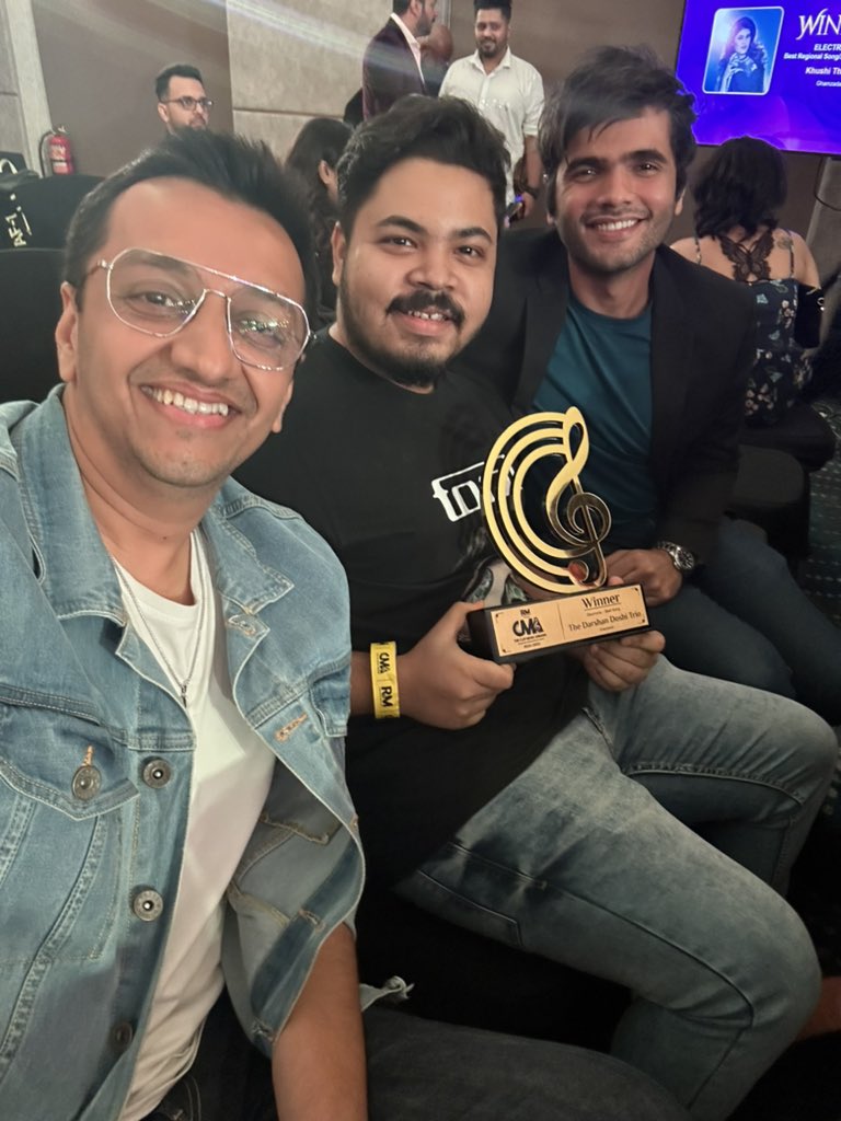 Thank you Clef awards for honoring 2 songs by The Darshan Doshi Trio.  ‘Pulse’ Best Rock Song &amp; ‘Everybody Live’ Best Electronic song - produced by <a href="/hashbass/">Hashbass</a> #Rickraj #TonyGrey #JohnPaul #CMA2023