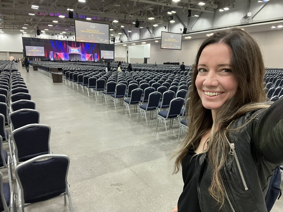 The calm before the SHOW! Excited to speak to speak to so many students about STEM! <a href="/NationalTSA/">National TSA</a>