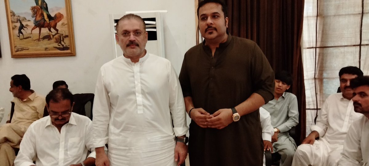 Eid Greetings with Minsiter for information and Transport @sharjeelinam and @rawalsharjeel at Rawal house..