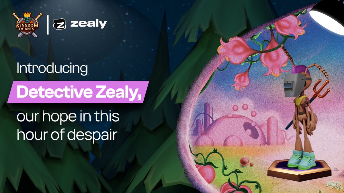 🌩️Stepping up to the challenge,
a team of ants led by the astute detective Zealy
embark on a quest for truth.
Loyalties are tested, and the adventure begins! 🐜🕵️‍♂️
🔍 #QuestForTruth #RuleDeFiAnts