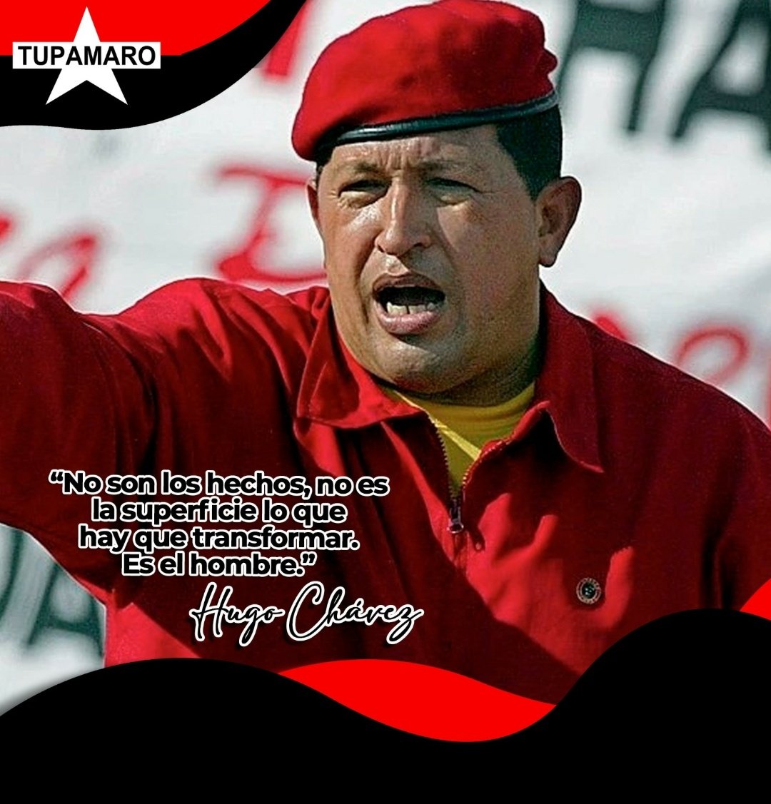 “No son los hechos, no es la superficie lo que hay que transformar. Es el Hombre”. 
Comandante Hugo Chávez.
<a href="/NicolasMaduro/">Nicolás Maduro</a> 
<a href="/WBenavides_MRT/">Williams Benavides</a> 

#BastaDeCinismoYankee