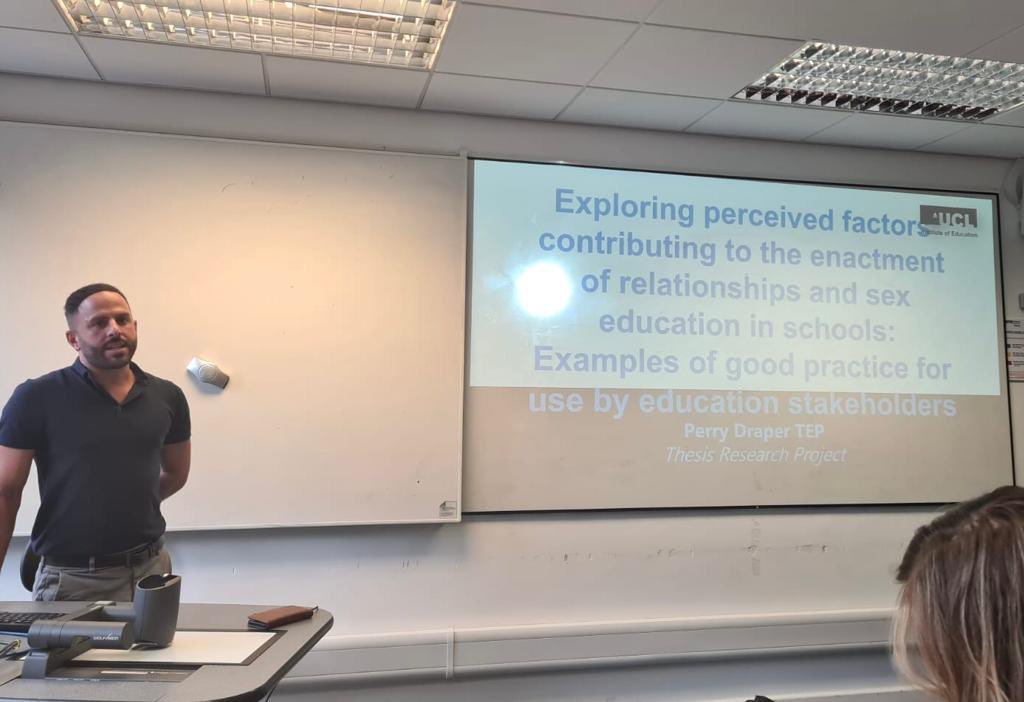 UCL IOE Doctorate in Educational Psychology (@ioe_dedpsy) on Twitter photo Perry Draper exploring the perceived factors contributing to the enactment of relationships and sex education in schools and sharing examples of good practice for use by education stakeholders #TwitterEPs <a href="/UCL_IOE_PHD/">UCL IOE Psychology and Human Development</a> <a href="/IOE_London/">UCL Institute of Education</a> Perry Draper exploring the perceived factors contributing to the enactment of relationships and sex education in schools and sharing examples of good practice for use by education stakeholders #TwitterEPs <a href="/UCL_IOE_PHD/">UCL IOE Psychology and Human Development</a> <a href="/IOE_London/">UCL Institute of Education</a>