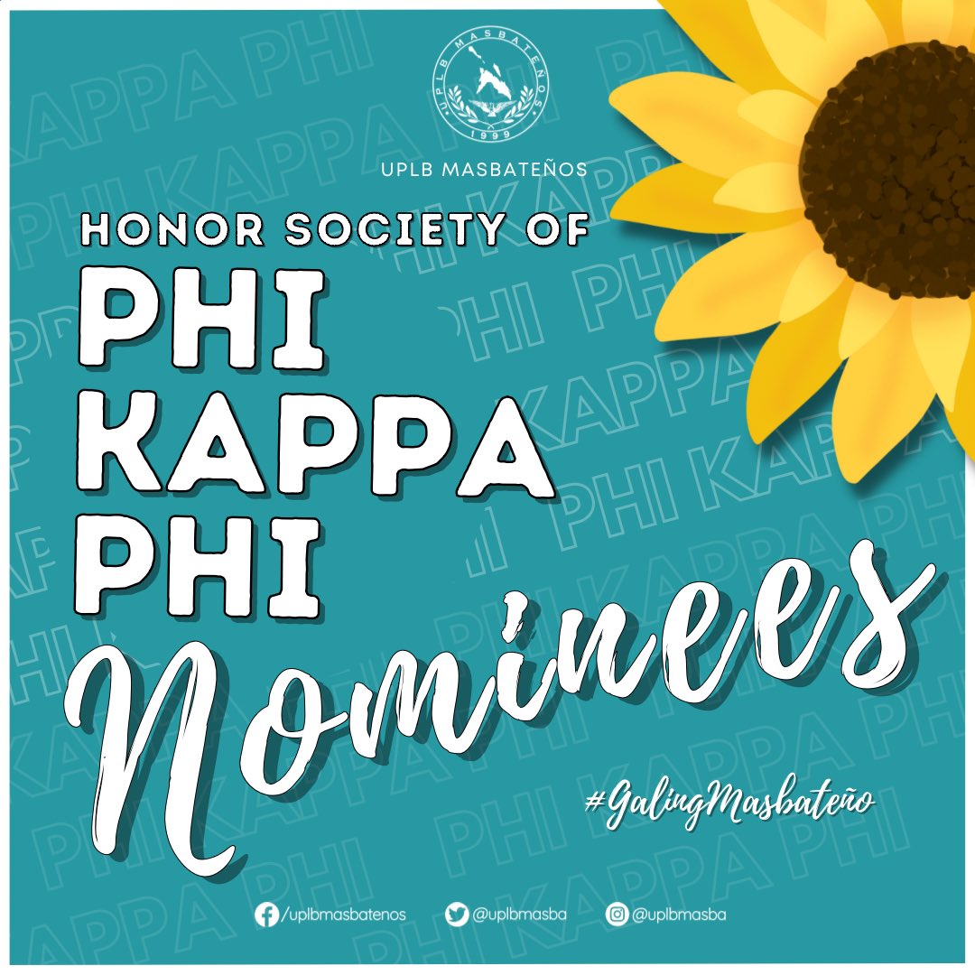 uplbmasba's tweet photo. Congratulations to the members of the UPLB Masbateños for their nomination to the Senior and Junior Level International Honor Society of Phi Kappa Phi! 💙

Your academic excellence and dedication to learning have earned you this prestigious recognition 🏅 https://t.co/EsRkfKQc65