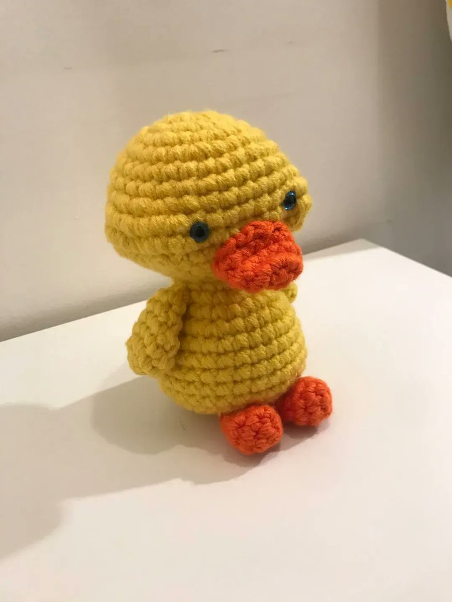 Crochet Yellow Duck 8' tall - etsy.com/uk/listing/870… - #duck #etsy #etsyshop #crochet #amigurumi #ATEtsyRT #handmade #anthonybrighton #etsyretwt
