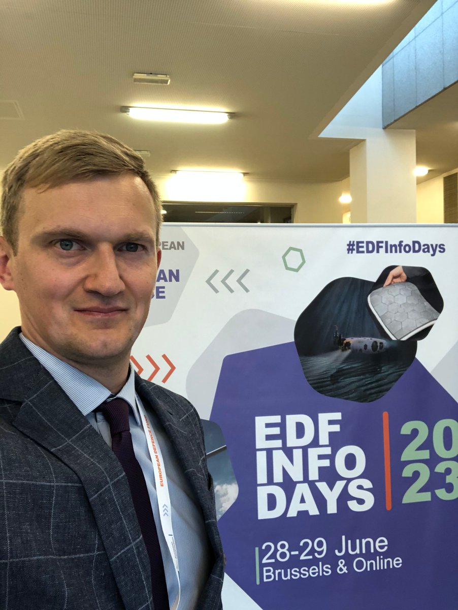 Krakul’s COO Aare Aruniit is attending the #EuropeanDefenceFund (EDF) Information Day & Networking event in Brussels. 🇧🇪🤝 

The event serves as a great platform for potential applicants to the EDF 2023 calls for proposals. 
#EUDefenceIndustry #EDF2023 #Krakul