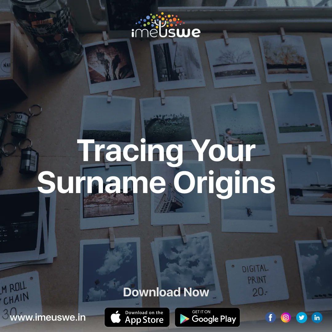 iMeUsWe_in's tweet photo. Your #Surname Reveals More Than You Think: Uncovering Your #Identity 

Check out our blog “#Discovering Your Identity: Tracing Your #SurnameOrigins”-https://t.co/L5FRUVRADE 

#SurnameHistory #NameOrigin #Ancestors #FamilyTree #HistoryLovers #Heritage #IndianFamily #iMeUsWe https://t.co/nDz8gMegC9