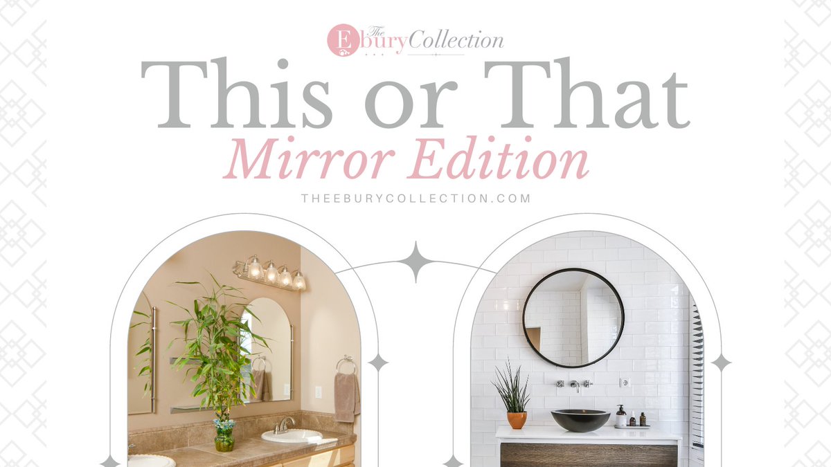 CEO_NexGen's tweet image. This or That: Mirror Edition! Choose your side... 🪞💭 

buff.ly/46omFN5 

#ThisOrThatThursday #DecisionsDecisions #interiordesign #design #home #DIY #style #Design #Homedecor #Decor #Designer #Bathroom #ThursdayMotivation #ThursdayThoughts #thursdayvibes