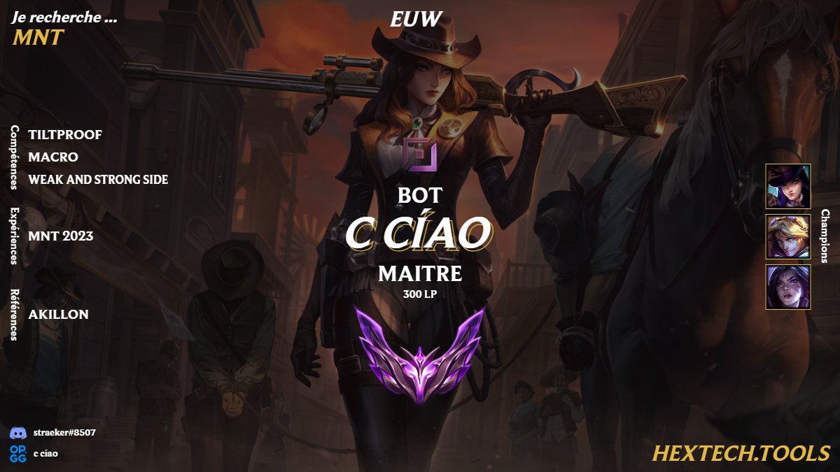 Straeker1's tweet photo. LFT Pour le MNT adc 450 peak
DM pour plus d'info @LoL_LFT_Fr https://t.co/V9nG40TWWZ