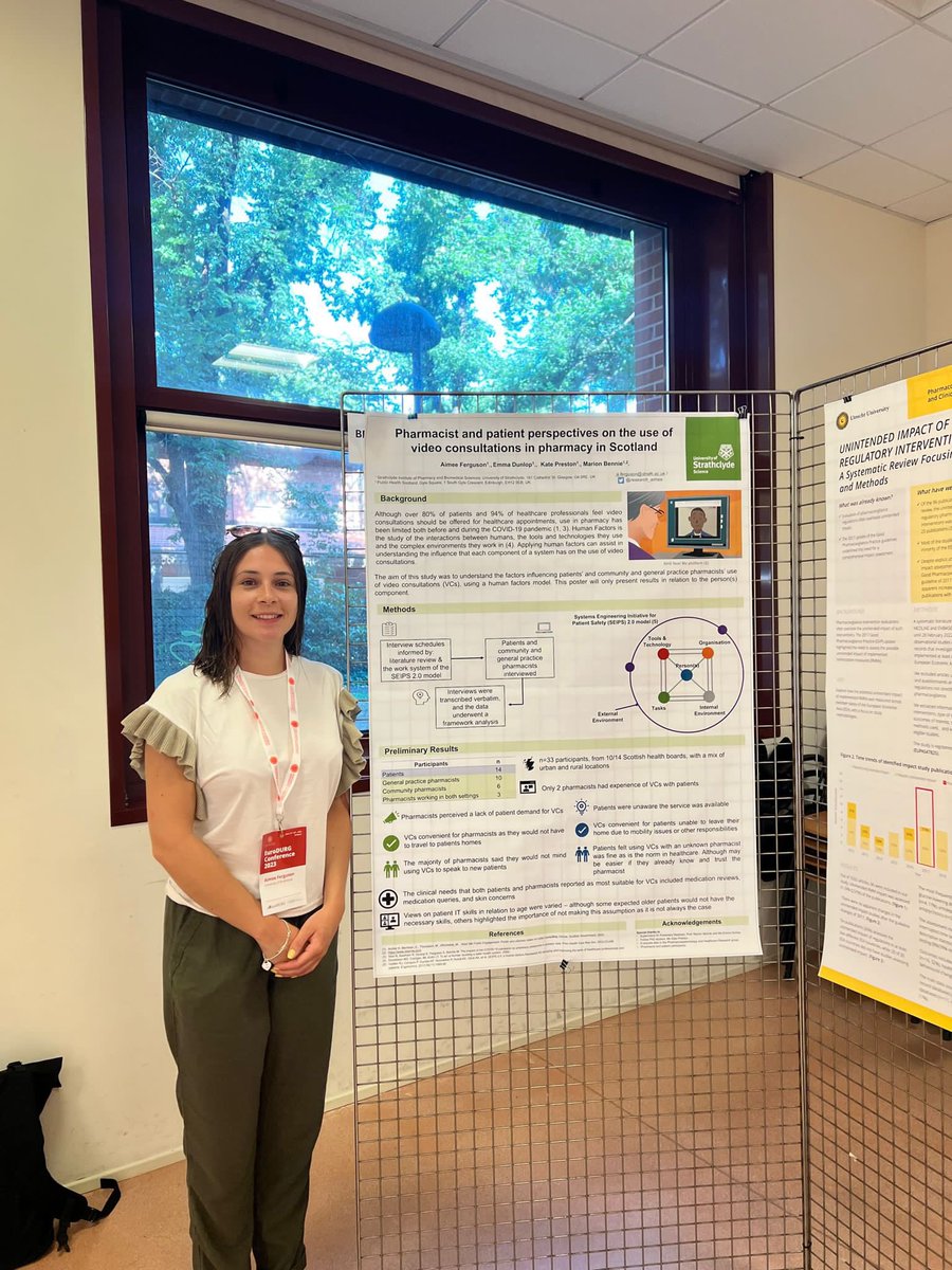 Pharmacoepi Health Care Research Group (SIPBS) (@pehcr_sipbs) on Twitter photo PhD student <a href="/research_aimee/">Dr Aimee MD Ferguson</a> will present her poster today at the EuroDURG conference on the use (or not) of video consultations in community and GP-bases pharmacy. Good luck Aimee! #eurodurg2023 PhD student <a href="/research_aimee/">Dr Aimee MD Ferguson</a> will present her poster today at the EuroDURG conference on the use (or not) of video consultations in community and GP-bases pharmacy. Good luck Aimee! #eurodurg2023