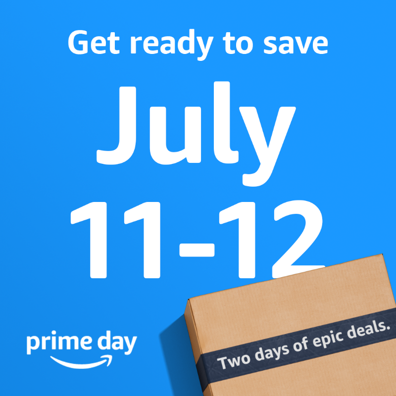 amazon's tweet photo. Get ready, Prime Day is July 11-12! Shop early deals now.