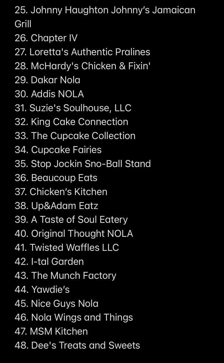 KAnne2889's tweet image. Those of y’all in town for #EssenceFest 

Here is the list of black owned restaurants, lounge, coffee shop in New Orleans . Yes you can share everybody ! You’re welcome ❤️😘