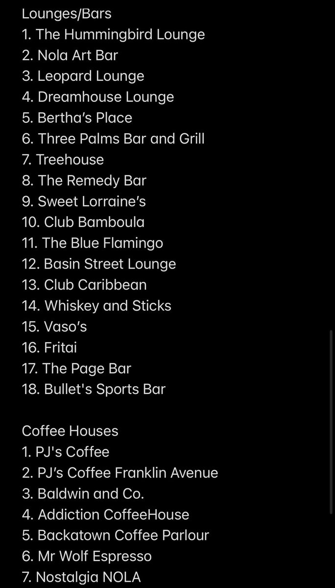 KAnne2889's tweet image. Those of y’all in town for #EssenceFest 

Here is the list of black owned restaurants, lounge, coffee shop in New Orleans . Yes you can share everybody ! You’re welcome ❤️😘