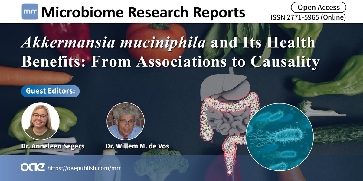 MicroResRep's tweet photo. 📢 Call for papers📢
Excited to announce the launch of the Special Issue “#Akkermansia #muciniphila and Its Health Benefits: From Associations to Causality”, led by Dr. Anneleen Segers and Dr. Willem M. de Vos

Detail
https://t.co/Du9rRpuBPJ
Submission Deadline: 31 Dec 2023 https://t.co/t9g1TFC82f