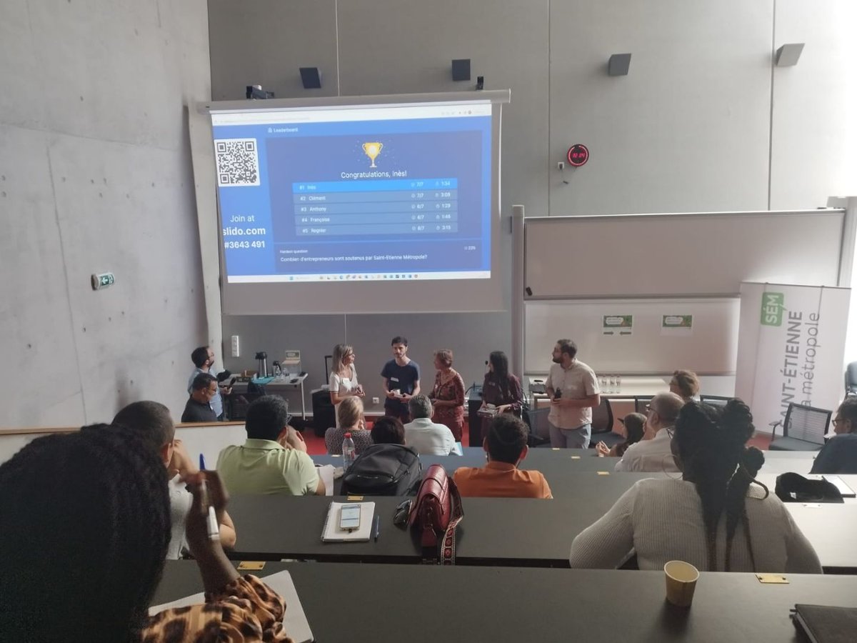 2 chercheuses de <a href="/PresageInstitut/">Institut PRESAGE</a> dans les gagnants du quizz sur l'innovation au barbecue de l'innovation. #saintetiennemetropole <a href="/Pulsalys/">PULSALYS</a>. Bravo Inès Sartori et <a href="/veroregnier1/">veronique regnier</a>  !