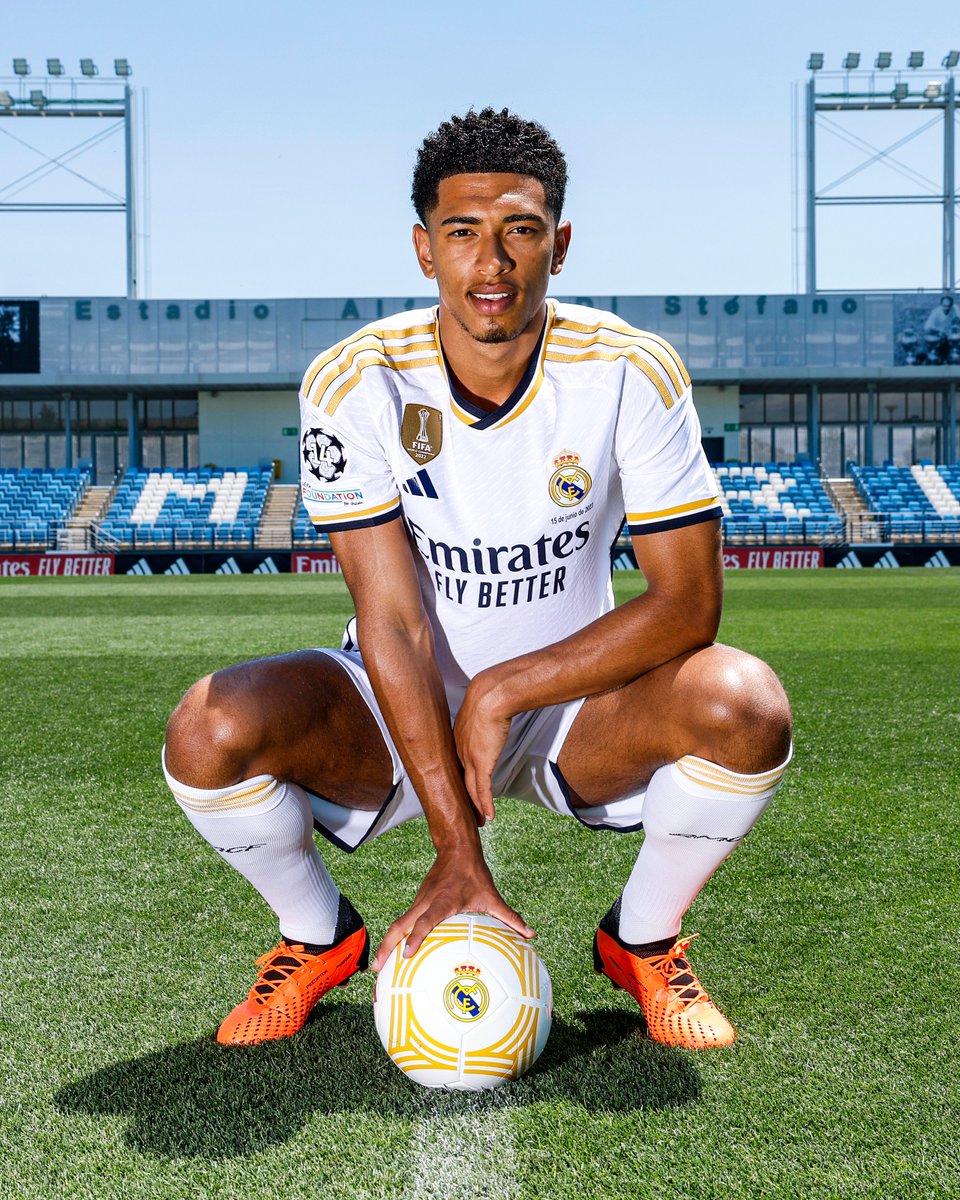 brfootball's tweet photo. ▪️ Shirt number retired by boyhood club
▪️ Most Bundesliga appearances by a teenager (92)
▪️ Earned a $112M move to Real Madrid

It’s hard to believe Jude Bellingham is only turning 20 today 💫 https://t.co/MdxEuOgPom