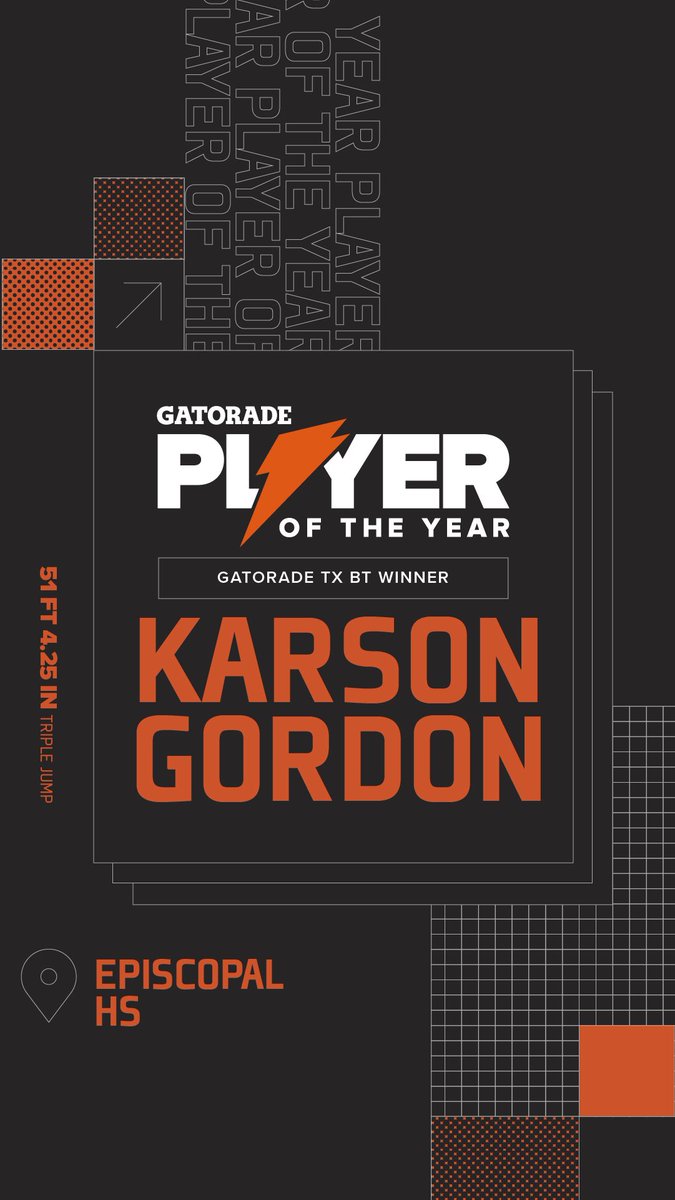 Honored to be named the <a href="/Gatorade/">Gatorade</a> Texas Track and Field Player of the Year! 
<a href="/jlelites/">jumpland</a> 

<a href="/Episcopal_TF/">Episcopal HS Knights Track and Field</a> <a href="/3_AM_26/">Anthony Malbrough</a> <a href="/TTFCA/">TTFCA</a> <a href="/TXMileSplit/">Texas MileSplit</a> <a href="/milesplit/">MileSplit US</a> <a href="/Nike/">Nike</a> @RebelWayOrNoWay <a href="/CarmelitaJeter/">Carmelita Jeter</a> <a href="/BrennanMarion4/">Coach Marion</a> <a href="/TheQBTech/">J.P. Tillman</a> <a href="/footwork_king1/">Footwork_King</a>