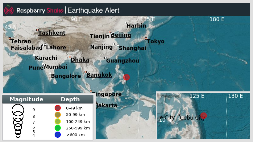 raspishakEQ's tweet photo. Preliminary M5.0 #Earthquake
ID: #rs2023mrlwka
103km/64miles from #GeneralLuna, in #Philippines
2023-06-29 11:30 UTC
@raspishake network
Join the largest #CitizenScience #seismograph community ➡ https://t.co/Y5O0dgJqJF
EVENT ➡ https://t.co/fHBwv5A3C7 https://t.co/w23hQtJrMw